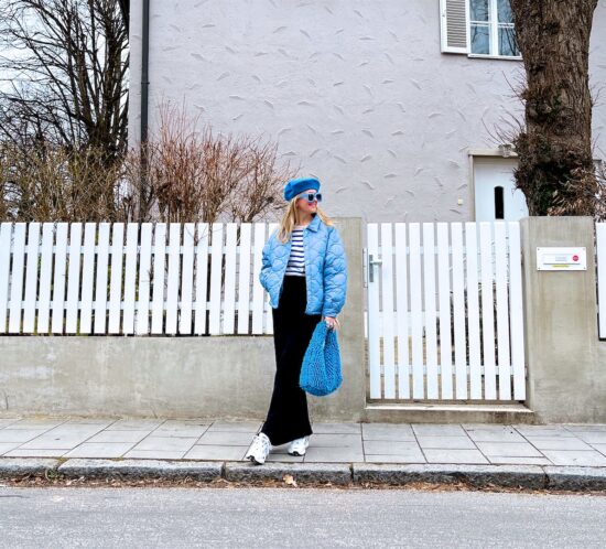 Blue Stripes. Fashion Blogger Girl by Style Blog Heartfelt Hunt.