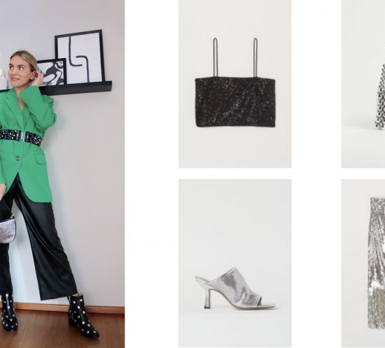Glitter and Sparkles. Fashion Blogger Girl by Style Blog Heartfelt Hunt. Girl with blond, sleek bun wearing some glitter and sparkles outfits.