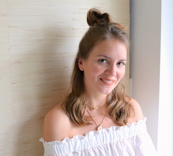 Half Up Half Down Hairstyles. Fashion Blogger Girl by Style Blog Heartfelt Hunt. Girl with 3 blond half up half down hairstyles wearing a white off shoulder lace top, seashell necklace and jeans.