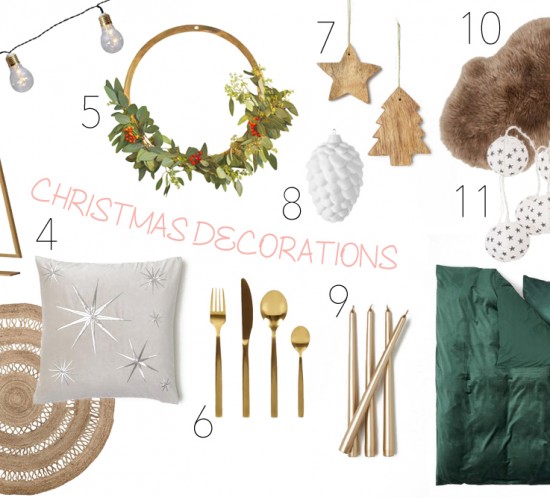 Inspiration Christmas Decorations. Fashion and Style Blog Girl from Heartfelt Hunt showing some inspiration for Christmas decorations.