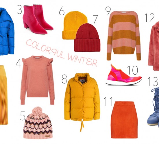 Inspiration Colorful Winter. Fashion and Style Blog Girl from Heartfelt Hunt showing her inspiration for a colorful winter.