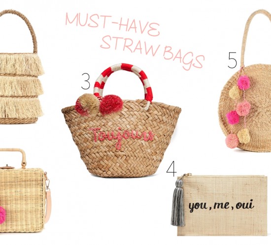 Inspiration Must-Have Straw Bags. Fashion and Style Blog Girl from Heartfelt Hunt showing some inspiration for her must-have straw bags.