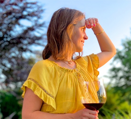 My Birthday 2020. Fashion Blogger Girl by Style Blog Heartfelt Hunt. Girl with blond beach waves wearing a yellow top and a polka dot maxi dress.