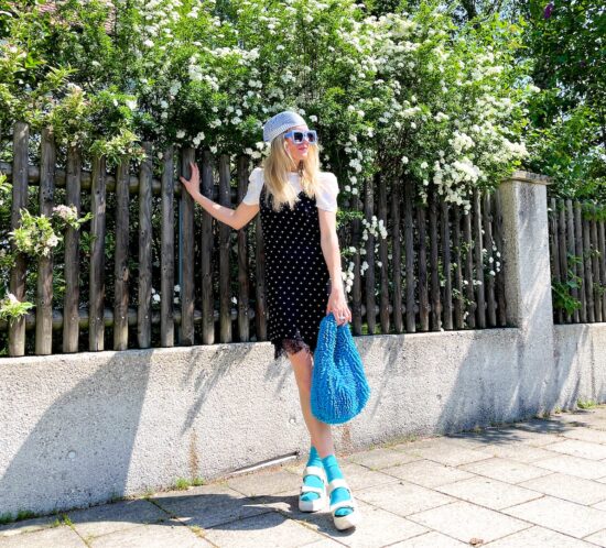 Polka Dot Mix. Fashion Blogger Girl by Style Blog Heartfelt Hunt.