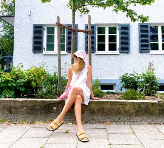 White Summer Dress. Fashion Blogger Girl by Style Blog Heartfelt Hunt.